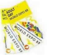 Your
                        2 Adult Day Tickets to World Expo '88!